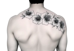 Elephant flowers soft  on the arm small tattoo color tattoo idea