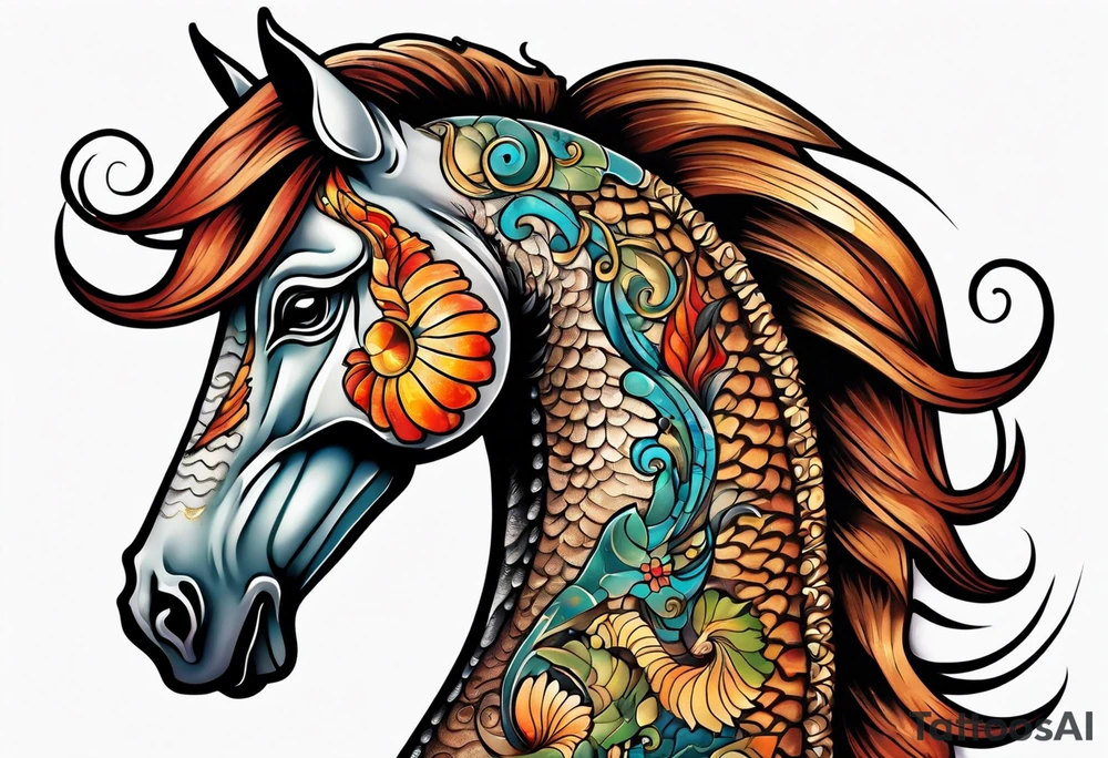 sea horse tattoo idea