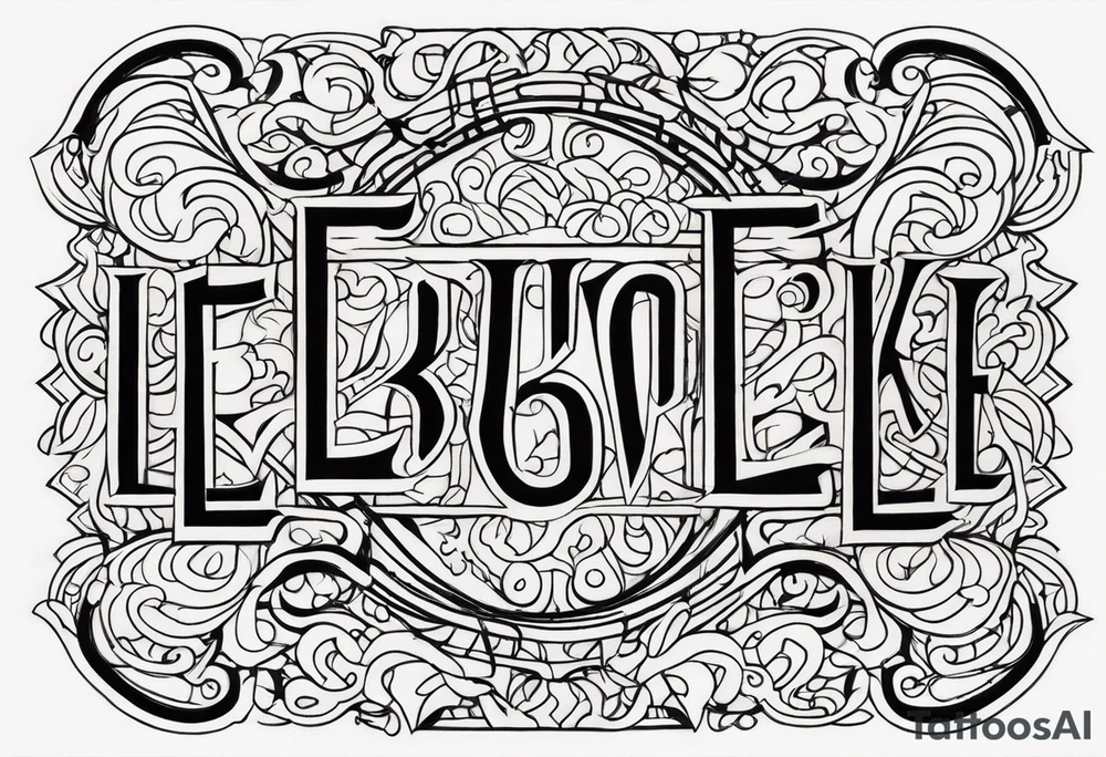 Curly font with the name Lee tattoo idea