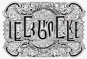 Curly font with the name Lee tattoo idea