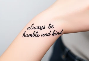 always be humble and kind tattoo idea