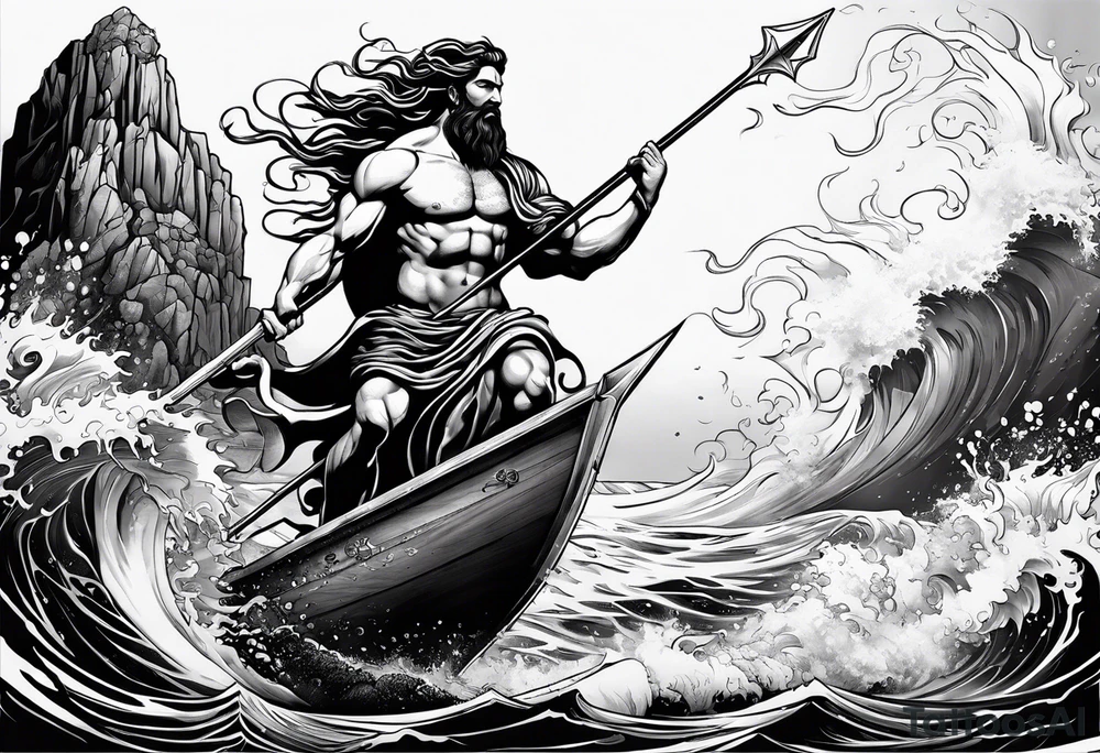Poseidon mit umhang tattoo idea