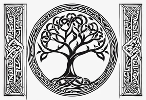 Simple celtic tree of life tattoo idea