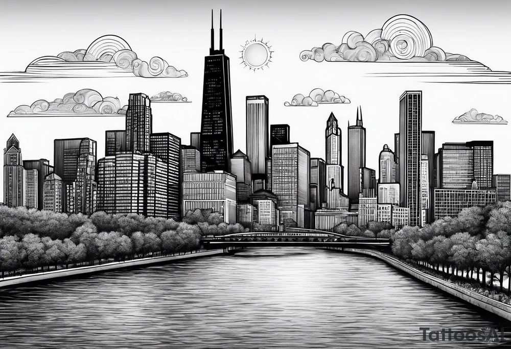 Chicago Skyline tattoo idea