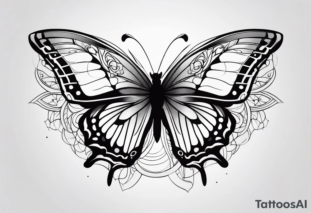 butterfly on wrist tattoo idea