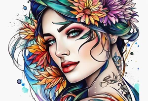 strength aster love mother tattoo idea