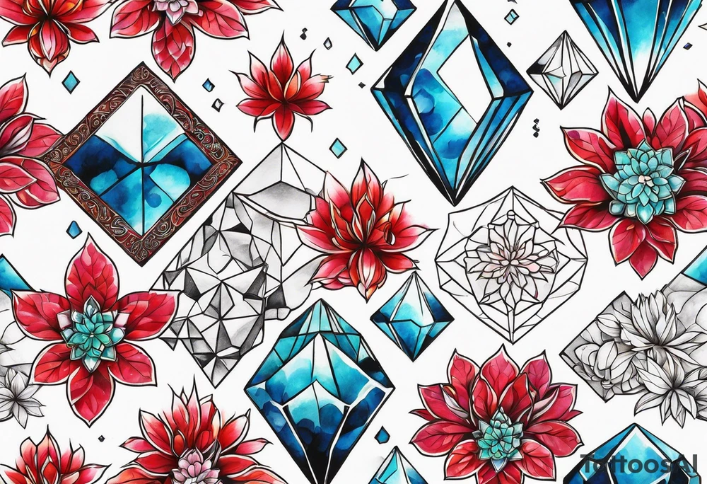Crystals tattoo idea