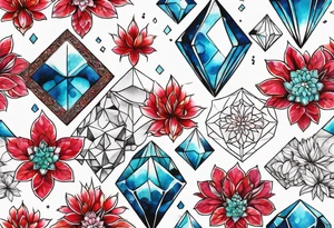 Crystals tattoo idea