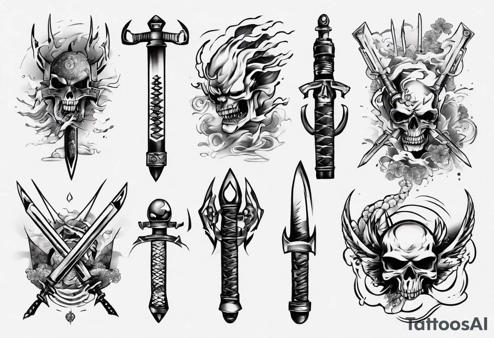 Weapons tattoo idea