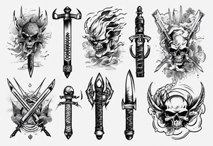 Weapons tattoo idea