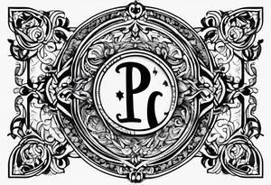 Sons initials PJ born August 29, 2020 tattoo idea