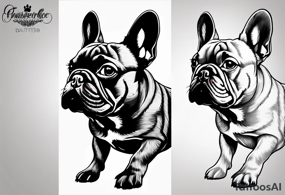 French bulldog tattoo idea