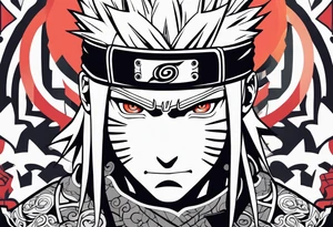 naruto headband with the letters AR in the middle tattoo idea