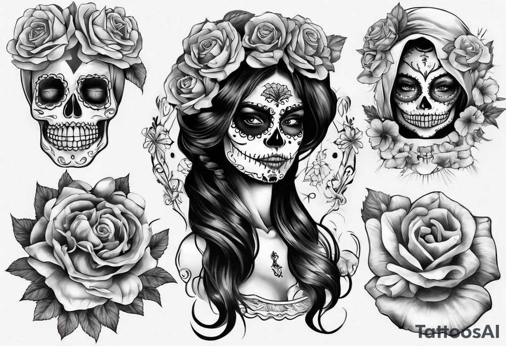 La catrina and cooking day of the dead tattoo idea