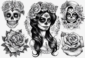 La catrina and cooking day of the dead tattoo idea