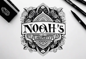 "Noah's Property" tattoo idea