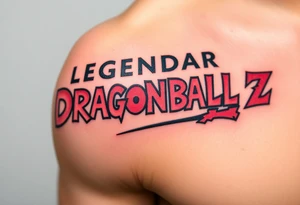 legendary dragonball z scene with energy aura and power effects tattoo idea