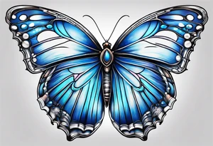 Blue morpho butterfly tattoo idea