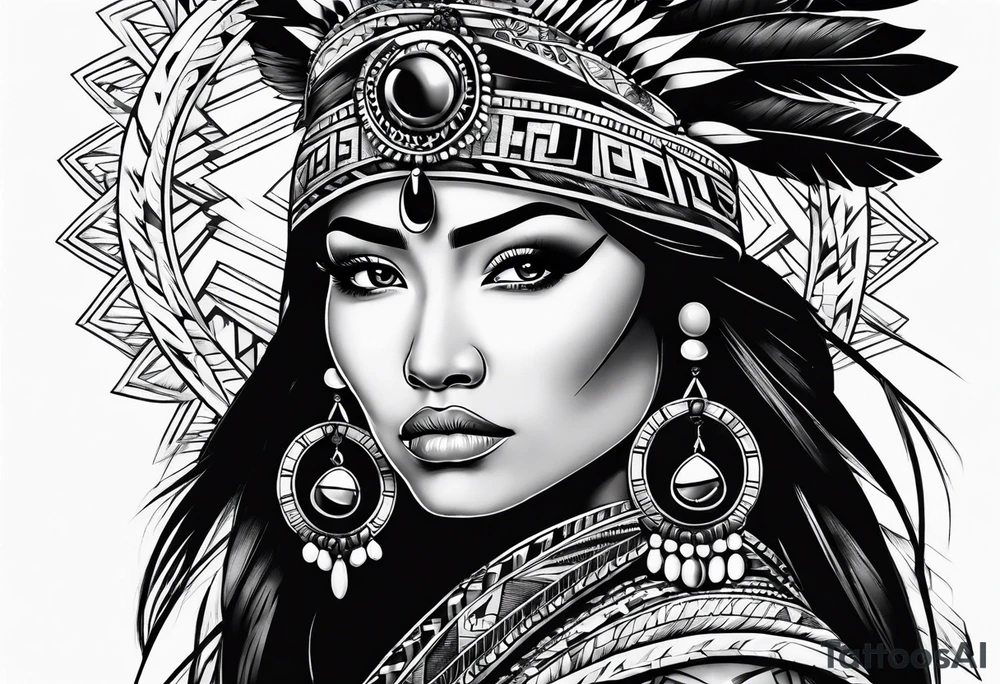 Navajo woman tattoo idea