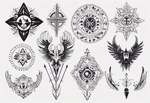 Nordic symmetrical tattoo idea