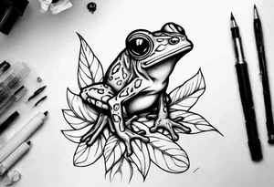 cybersigilism common coqui sitting on flor de maga tattoo idea