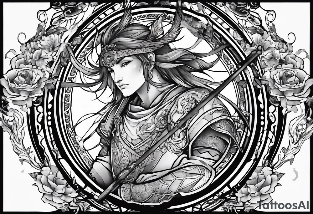 sagittarius, faith, strong, warrior, god, jesus, christ tattoo idea
