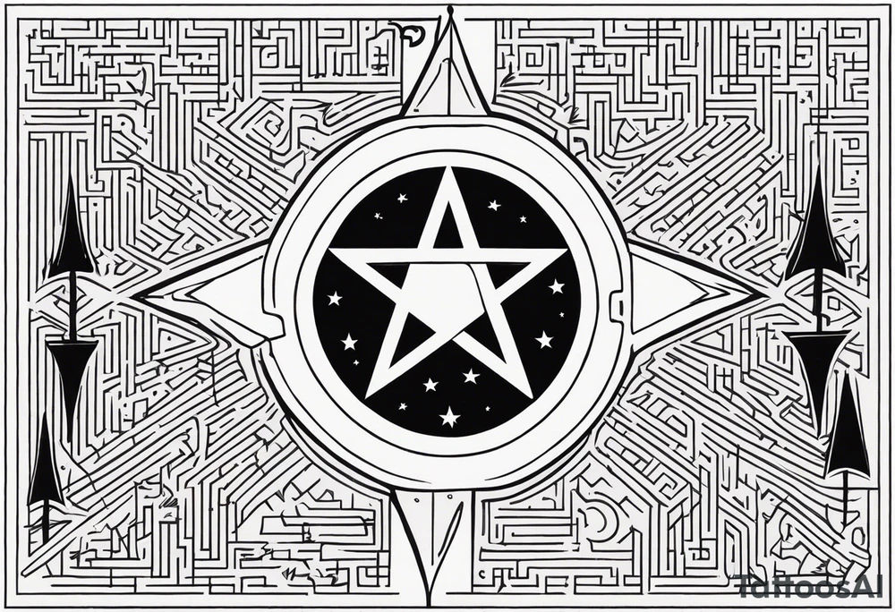 Bell, Maze, tracks, North Star, Graveyard, Mask, Eternal, Rewind, tattoo idea