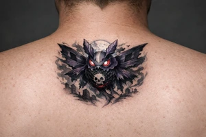 Powerful dustox ghost pokemon tattoo idea
