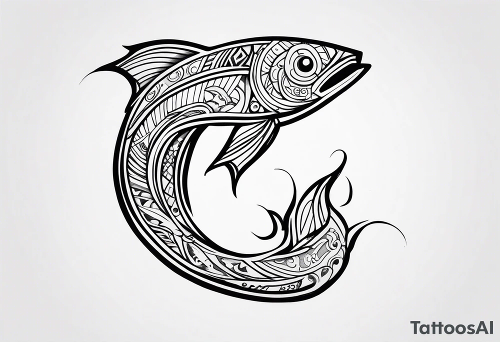 Polynesian fish hook tattoo tattoo idea