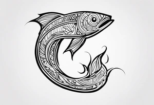 Polynesian fish hook tattoo tattoo idea