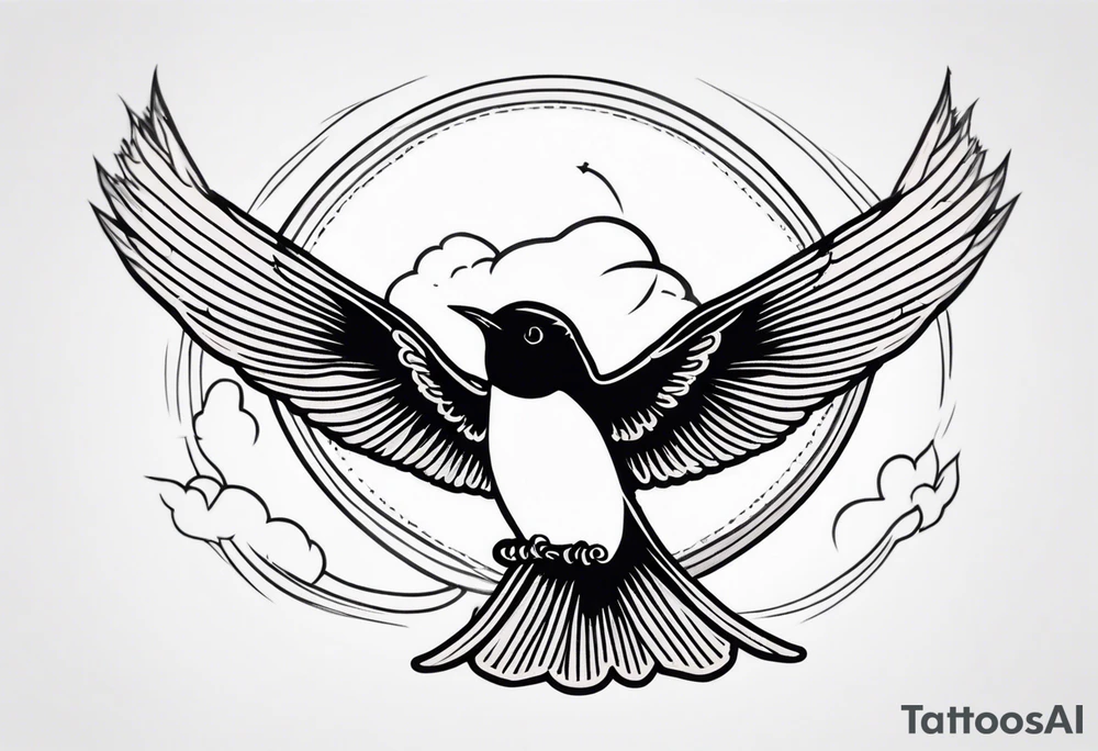 Old school swallow tattoo idea