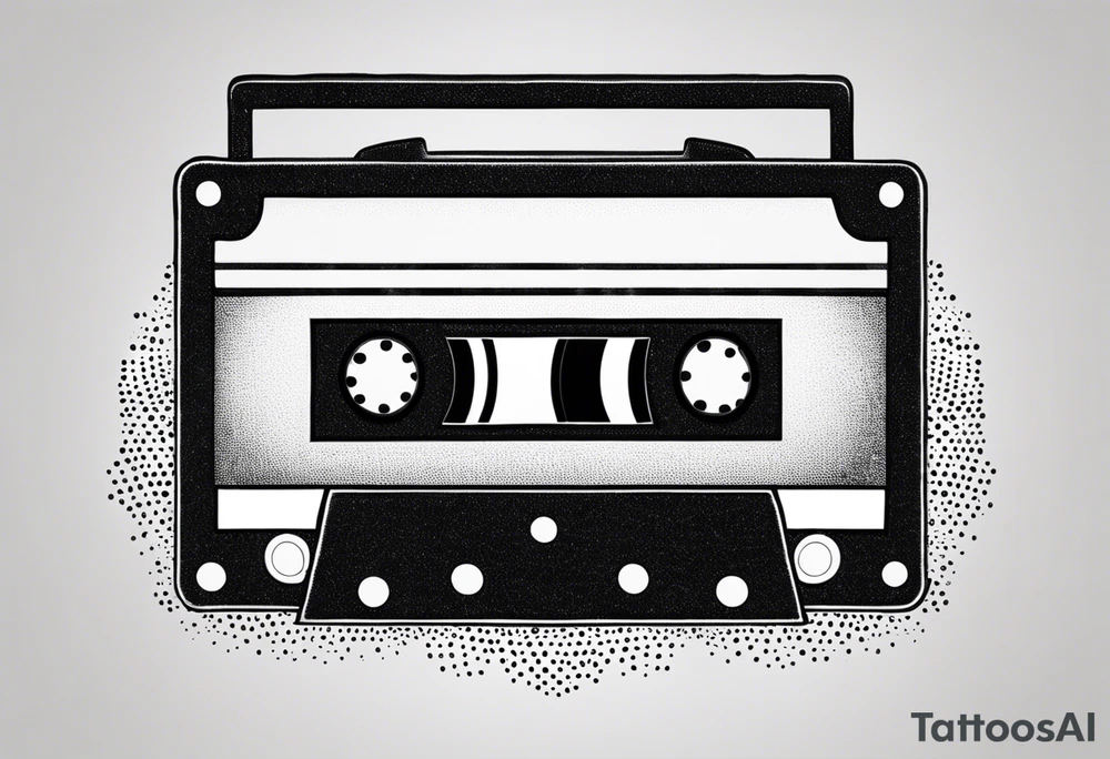 cassette 80s cartoon tattoo idea