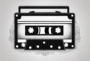 cassette 80s cartoon tattoo idea