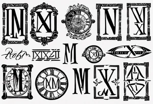 roman numerals tattoo idea