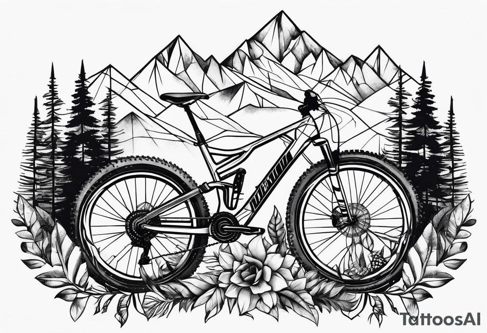 mountain bike tattoo idea
