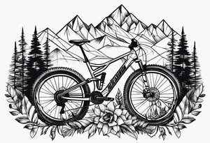 mountain bike tattoo idea
