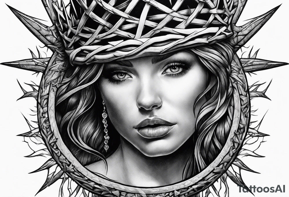 crown of thorns tattoo idea