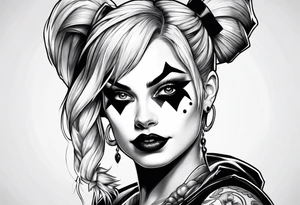 Harley quinn tattoo idea