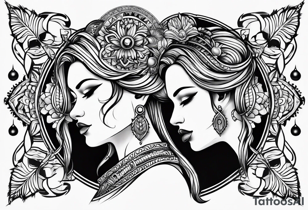 Gemini tribalism tattoo idea