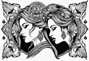 Gemini tribalism tattoo idea