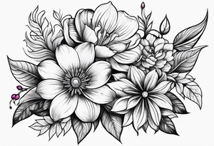 Flower design tattoo idea