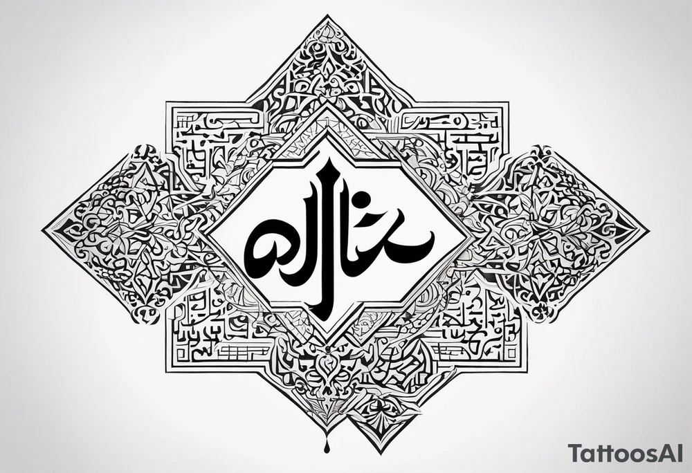 Quote in arabic calligraphy tattoo idea