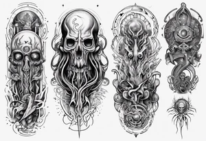 lovecraft myth tattoo for forearm tattoo idea