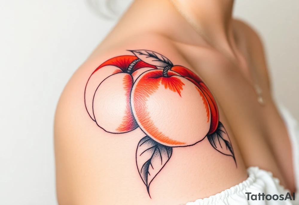 Peaches on teee tattoo idea