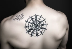 vintage roman numerals within ornate clockwork mechanism tattoo idea