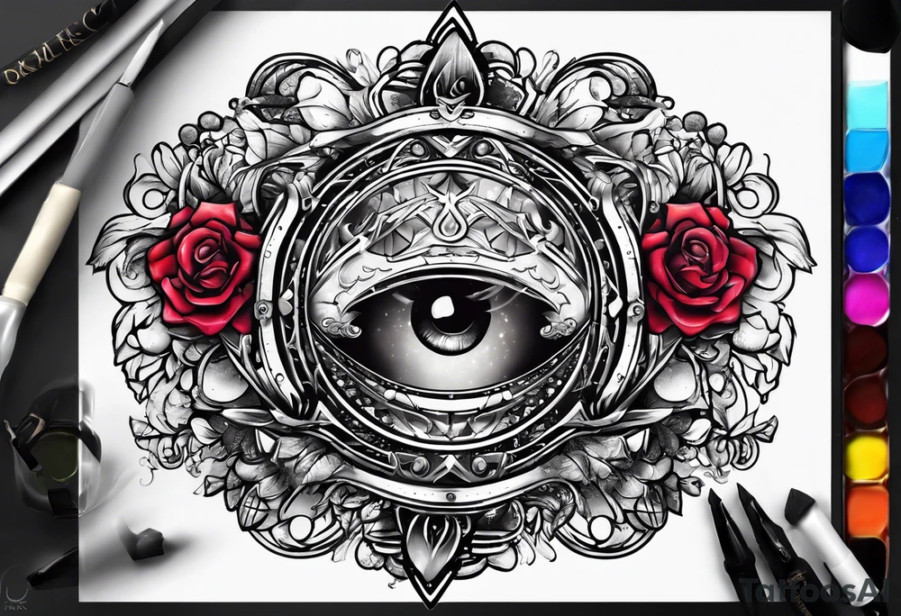 I want the name Drew with a space background on my collar bone area tattoo idea