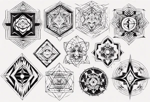 Geometrical symmetry tattoo idea