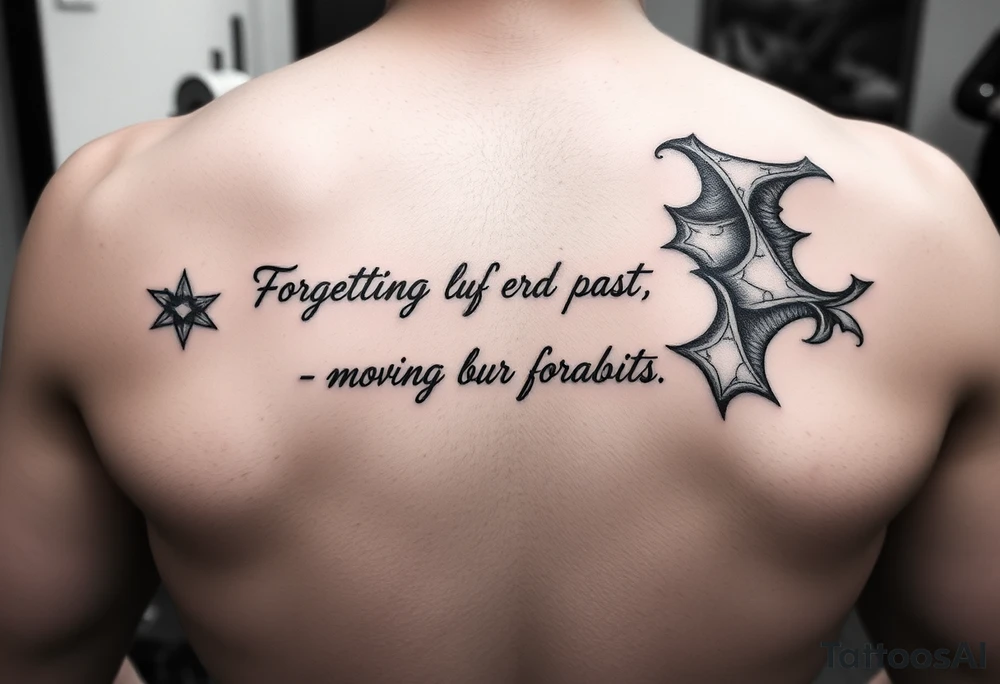 Forgetting the past and old habits, moving forward tattoo idea