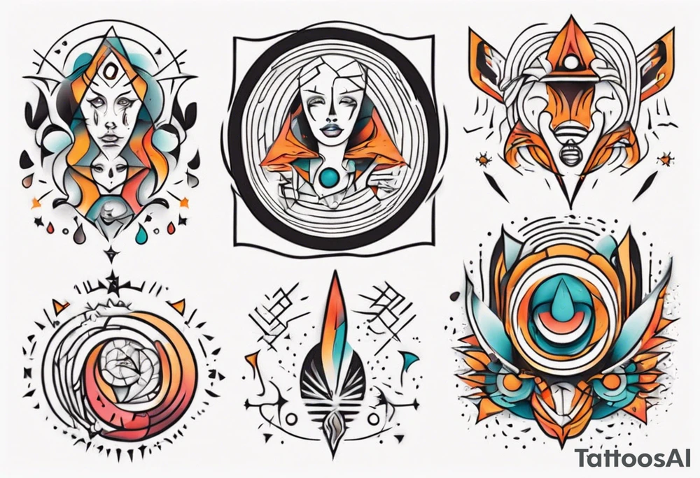 Abstract linear tattoo idea