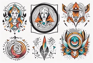Abstract linear tattoo idea